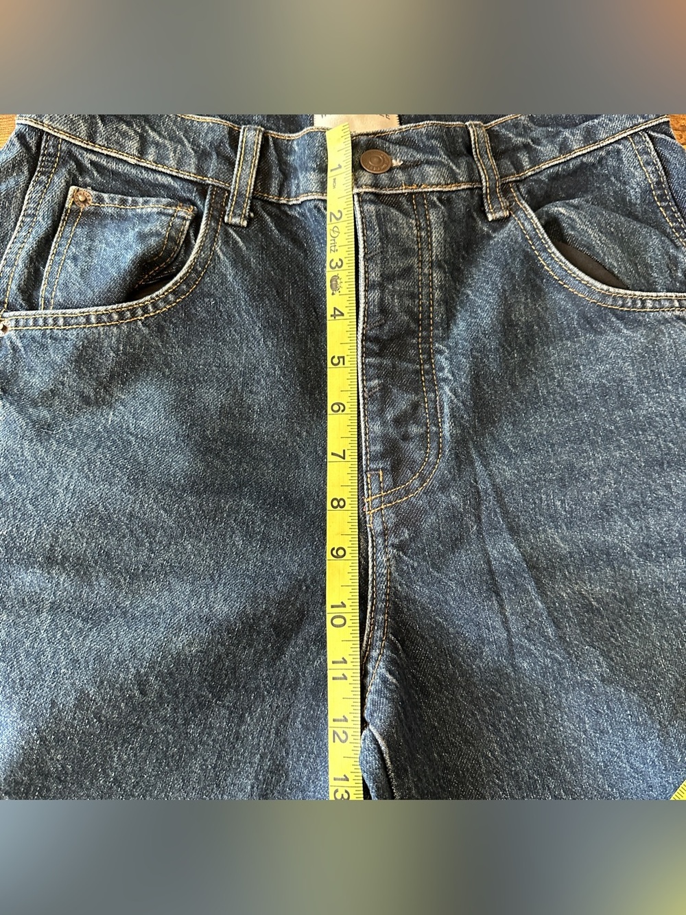Free People We The Free Good Luck Barrel Leg Jeans Dark Blue Wash Size 27 - Picture 3 of 5